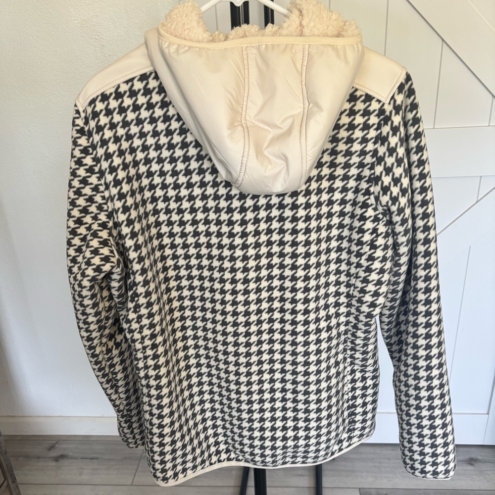 Columbia Houndstooth Zip-Up Fleece Jacket with Hood - Picture 4 of 4